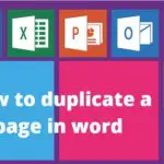 How to duplicate a page in word