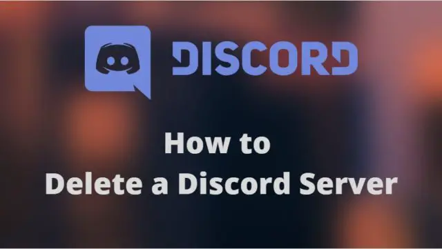 How to delete a Discord server